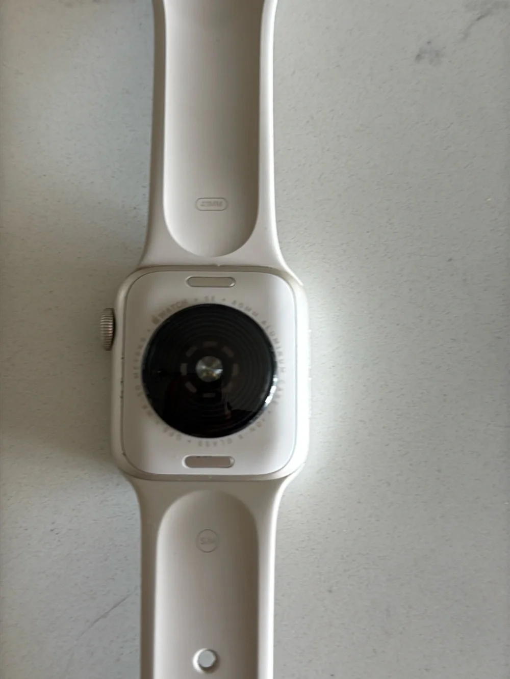 Apple Watch in Sandstone Gray with Silicone Sport Band